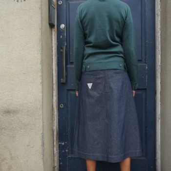 Ladies Catalan Skirt – Indigo Japanese Denim – (Only Size 14 left)