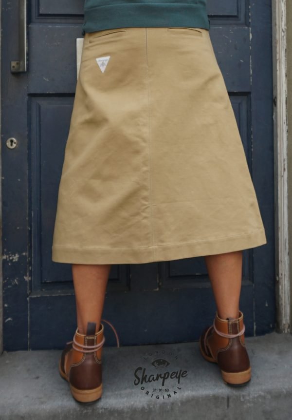 Ladies Catalan Skirt - Tan Japanese Gaberdine - (Only Size 14 Left) - Image 2