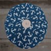 3 Point Stoker 1970s Anchor Design Fabric - Navy - Image 2