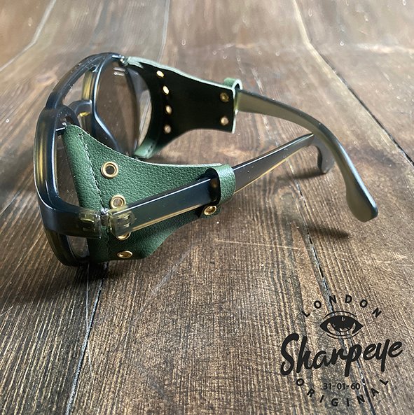 Vintage Round Ski Goggles/Sunglasses – Green