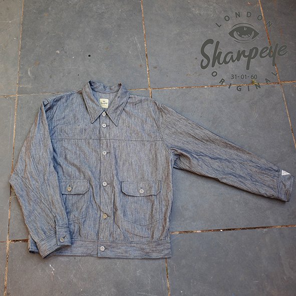 Valquero Jacket – Indigo & Chalk Fine Striped Seersucker – Vintage Rinse (limited edition)
