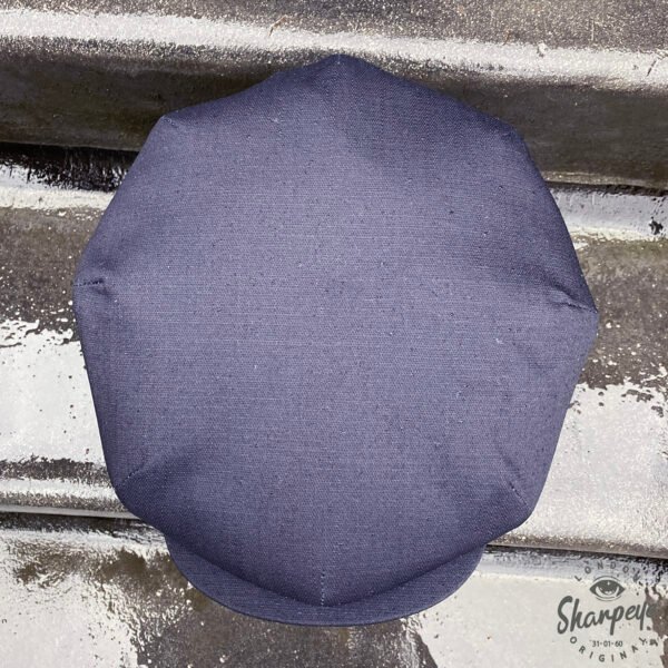 3 Point Ink Blue Serge De Nimes Engineer Cap - Over-Dyed - Shower Proof - Image 3