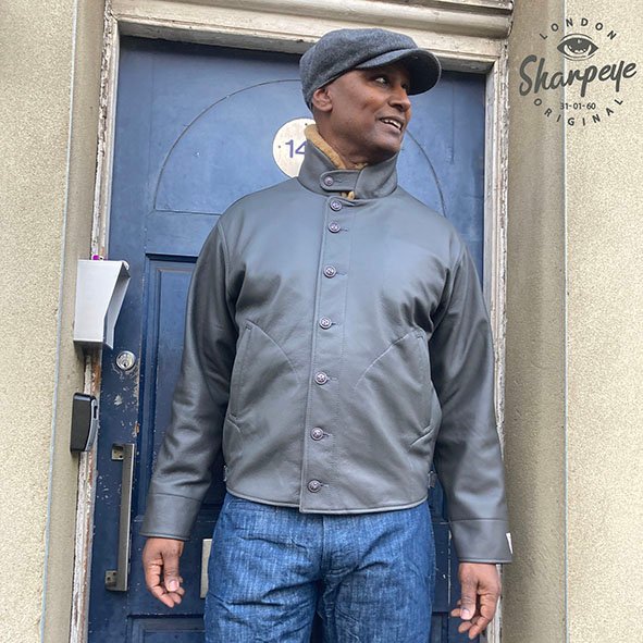 N1 Leather Navigator Jacket - Steel - Only One Per Size (can be made to order)