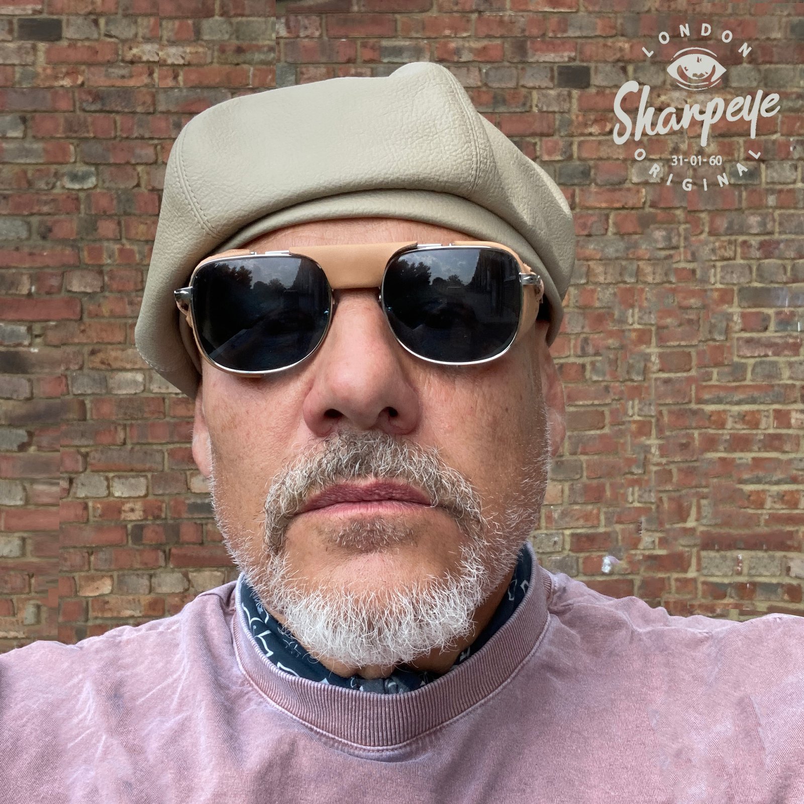 Leather Catalan Beret - Ivory (only size 61 left)